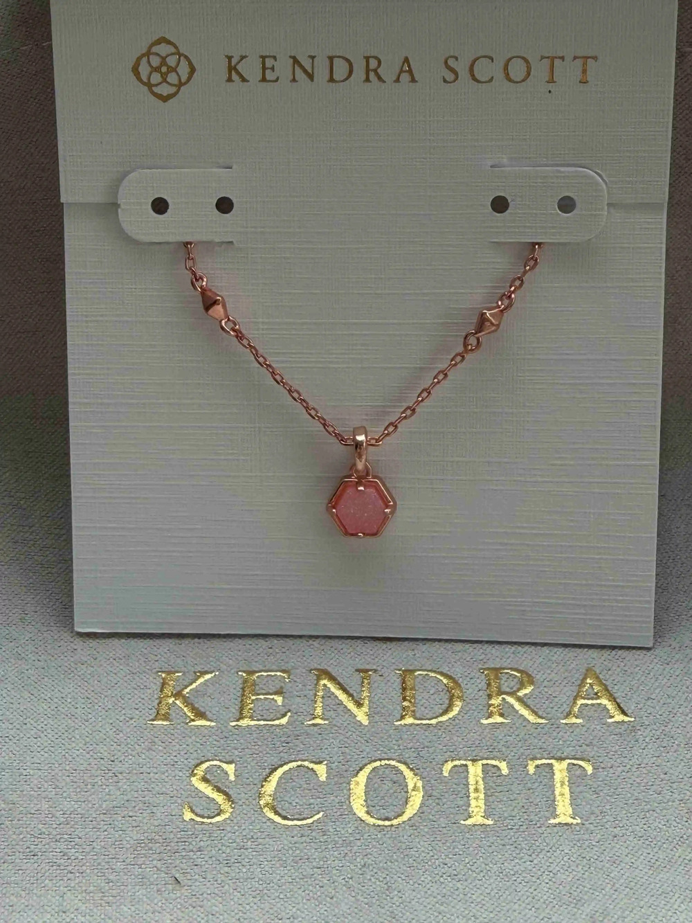 Kendra Scott Tess Pink Crystal Cluster Pendant Necklace